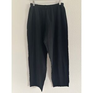 Oh My Gauze Pants Womens Medium Black Cotton Lagenlook Minimalist Beach